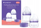 Lansinoh, Natural Wave, zestaw startowy butelek do karmienia ze smoczkami, rozmiar XS i S, 60 ml + 160 ml