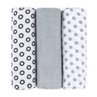 Lassig, Little Chums, Stars, muślinowy otulacz-kocyk, 85-85 cm, 3 szt.