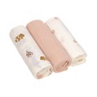 Lassig, Little Mateys, pieluszka muślinowa, otulacz z biobawełny, spicy orange, 85-85 cm, 3 szt.