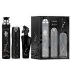 Lattafa, Maahir Black Edition, zestaw: woda perfumowana, spray, 100 ml + dezodorant spray, 200 ml + odświeżacz powietrza, 300 ml