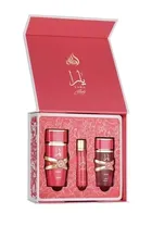 Lattafa, Yara Candy, zestaw: woda perfumowana, 100 ml + woda perfumowana, 12 ml + mgiełka do włosów, 50 ml