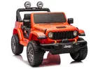 Lean Cars, Jeep Rubicon, pojazd na akumulator 4-4, DK-JWR556 4-200W 24V, pomarańczowy