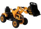 Lean Cars, koparka, pojazd na akumulator, pomarańczowy