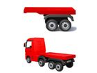 Lean Cars, Mercedes Actros, naczepa do pojazdu na akumulator, czerwona