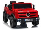 Lean Cars, Mercedes Unimog, pojazd na akumulator, HM7588 6V4Ah, czerwony