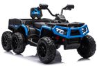 Lean Cars, Quad, pojazd na akumulator z przyczepką, 6 kół, JC606 24V 4-4, niebieski
