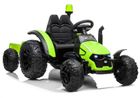 Lean Cars, traktor z przyczepą, pojazd na akumulator, HZB200, zielony