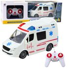 Lean Toys, ambulans RC, 1:20 biały