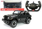 Lean Toys, Auto Jeep Wrangler Rubicon Rastar, 1:14, czarne, pojazd zdalnie sterowany