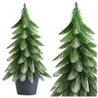 Lean Toys, choinka ozdobna, srebrne wykończenie, 22-10 cm