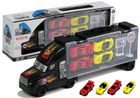 Lean Toys, ciężarówka z autkami, pojazd, czarny
