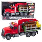 Lean Toys, ciężarówka z dźwigiem do drewna, pojazd interaktywny