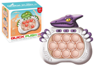 Lean Toys, dinozaur pop it, interaktywna gra zręcznościowa, fioletowy