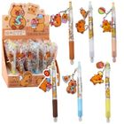 Lean Toys, długopis żelowy, niebieski z brylokiem kapibary, 14,5 cm, 1 szt.