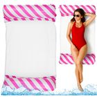 Lean Toys, dmuchany materac do wody, biało-różowy, 120-70 cm