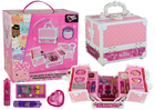 Lean Toys, duży kuferek z kosmetykami, różowy