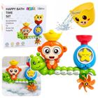 Lean Toys, gąsienica z małpką, zabawka do kąpieli