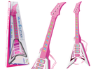 Lean Toys, gitara elektryczna, interaktywna, różowa