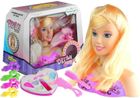 Lean Toys, głowa do stylizacji włosów i makijażu, zestaw z akcesoriami