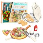 Lean Toys, gofrownica z zestawem do pizzy, przekąski imprezowe, 23 elementy