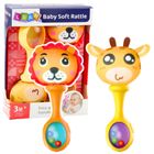 Lean Toys, grzechotki z miękką piłeczką, żyrafa lew, 2 szt.