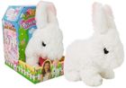 Lean Toys, interaktywny królik, biały, ruchome uszy dźwięk