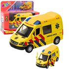 Lean Toys, karetka ambulans, pojazd metalowy z napędem pull back