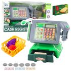 Lean Toys, kasa sklepowa z koszykiem na zakupy, interaktywna, zielona