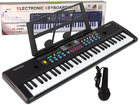 Lean Toys, keyboard MQ-6112 M+ mikrofon i uchwyt na nuty