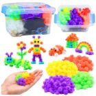 Lean Toys, klocki konstrukcyjne na rzepy, 836 elementów