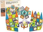 Lean Toys, klocki magnetyczne 3D, 155 elementów