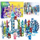 Lean Toys, klocki magnetyczne, tor kulkowy, koło młyńskie, 118 elementów