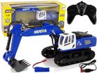 Lean Toys, koparka gąsienicowa, pojazd zdalnie sterowany, niebieska