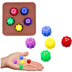 Lean Toys, kości do gry w Gonggi Hacele, gra zręcznościowa z podstawką, 5 szt.