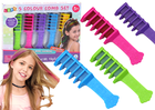 Lean Toys, kreda do koloryzacji włosów, grzebień, 5 szt.