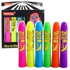 Lean Toys, kredki do malowania twarzy, neonowe, fluorescencyjne, 6 szt.