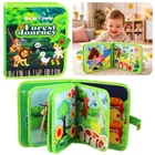 Lean Toys, książeczka sensoryczna 3D, filcowa, dzikie zwierzęta