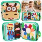 Lean Toys, książeczka sensoryczna 3D, filcowa, zwierzęta domowe