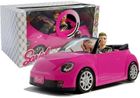 Lean Toys, lalki z różowym samochodem, pojazd ze światłem i dźwiękiem
