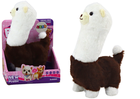 Lean Toys, Lama Alpaka, maskotka interaktywna, brązowa, 23 cm