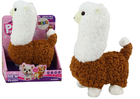 Lean Toys, Lama Alpaka, maskotka interaktywna, brązowa, 23 cm