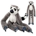 Lean Toys, lemur z długimi łapkami na rzepy, maskotka, 35 cm
