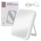 Lean Toys, lusterko podświetlane LED, białe, 90°