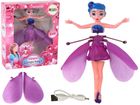 Lean Toys, magiczna wróżka, latająca lalka, sterowanie dłonią, fioletowa