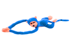 Lean Toys, małpka, maskotka interaktywna, niebieska, 80 cm