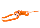 Lean Toys, małpka z dzieckiem, maskotka interaktywna, pomarańczowa, 70 cm