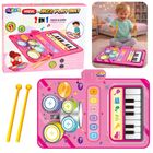 Lean Toys, mata muzyczna, interaktywna perkusja, pianinko, 2w1