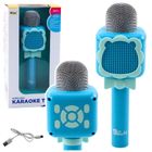 Lean Toys, mikrofon bezprzewodowy, bluetooth, niebieski