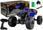 Lean Toys, Monster Truck, 4-4, pojazd zdalnie sterowany, niebieski