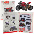 Lean Toys, motocykl, metalowy pojazd do skręcania, 1:14